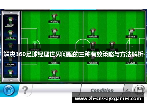 解决360足球经理世界问题的三种有效策略与方法解析